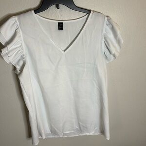 Ruffle short sleeve blouse